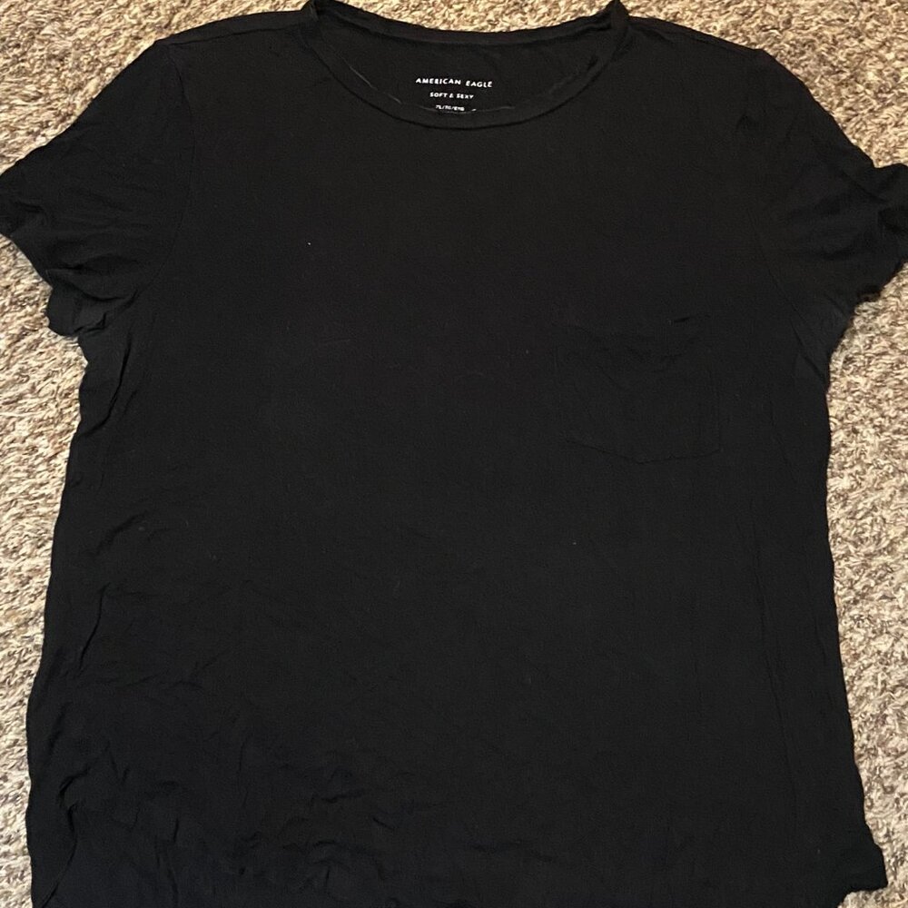 American Eagle Soft & Sexy Black Tee